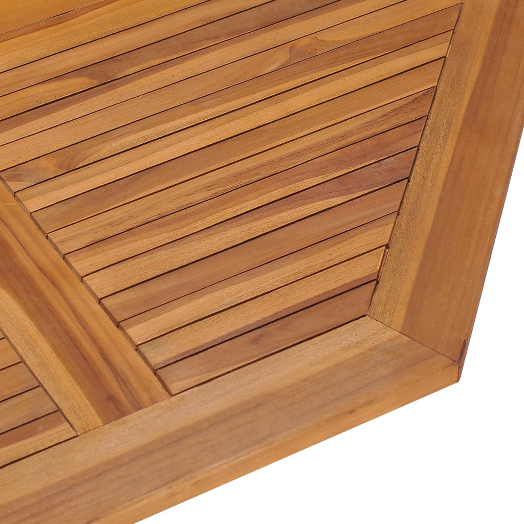 vidaXL Składany stół ogrodowy, 120x120x75 cm, lite drewno tekowe