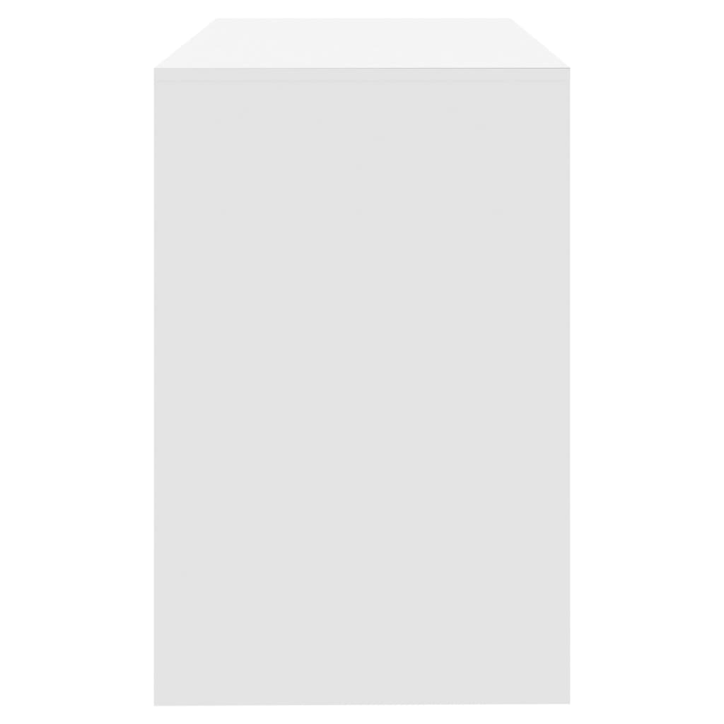 vidaXL Biurko, białe, 101x50x76,5 cm, płyta wiórowa