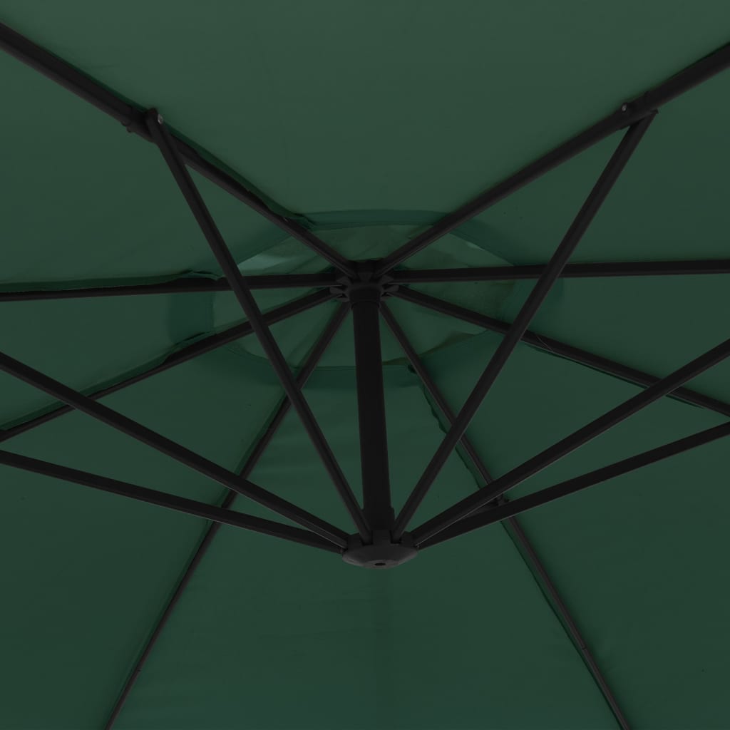 vidaXL Parasol na wysięgniku 3,5 m, zielony
