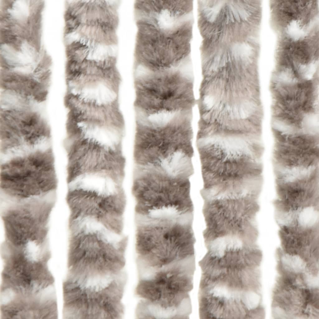 vidaXL Zasłona przeciwko owadom, kolor taupe i biel, 90x220 cm, szenil