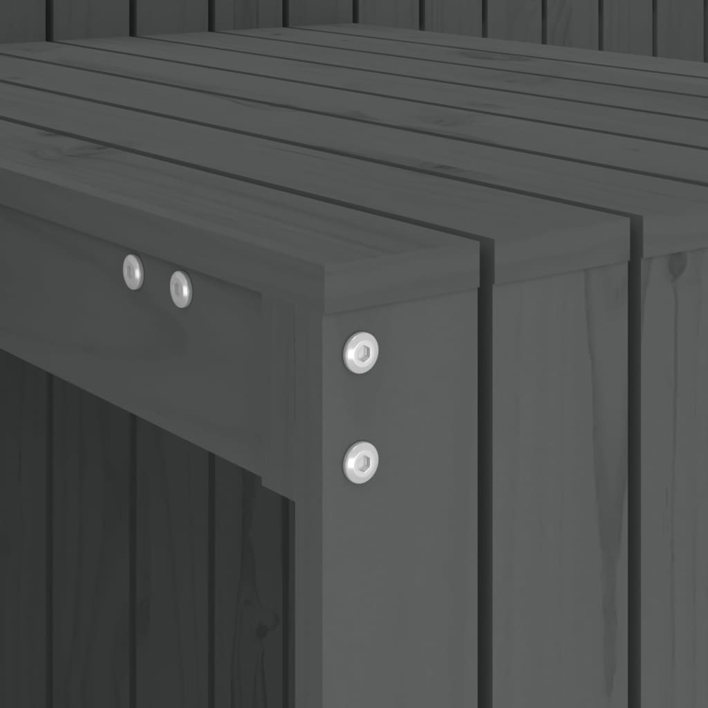 vidaXL Zestaw mebli balkonowych, 2 siedziska, czarny, drewno sosnowe