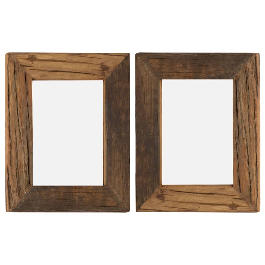 vidaXL Ramki na zdjęcia, 2 szt., 25x30 cm, drewno z odzysku i szkło