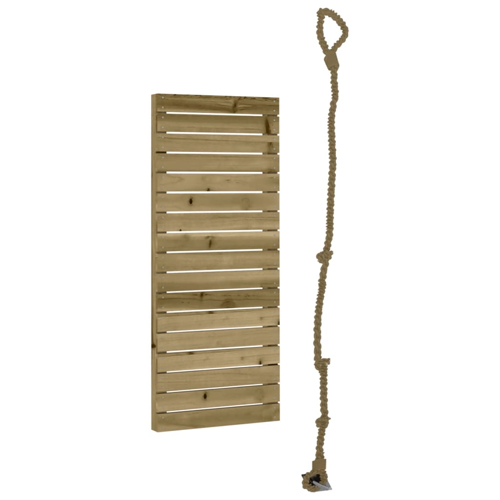 vidaXL Ścianka z linką do wspinaczki, 44,5x5x108 cm, drewno sosnowe