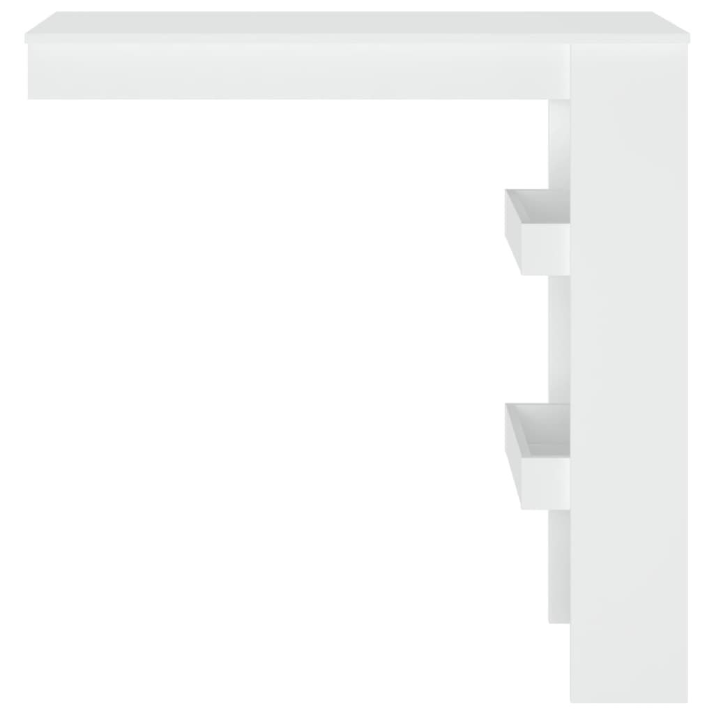 vidaXL Stolik barowy, biały, 102x45x103,5 cm, materiał drewnopochodny