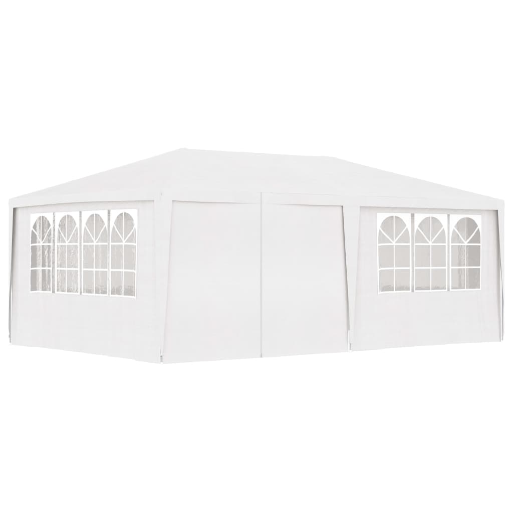 vidaXL Namiot imprezowy ze ściankami, 4x6 m, biały, 90 g/m²
