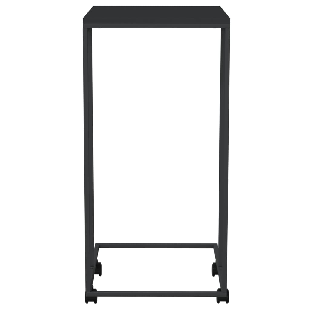 vidaXL Stolik boczny na kółkach, czarny, 40x30x63,5 cm
