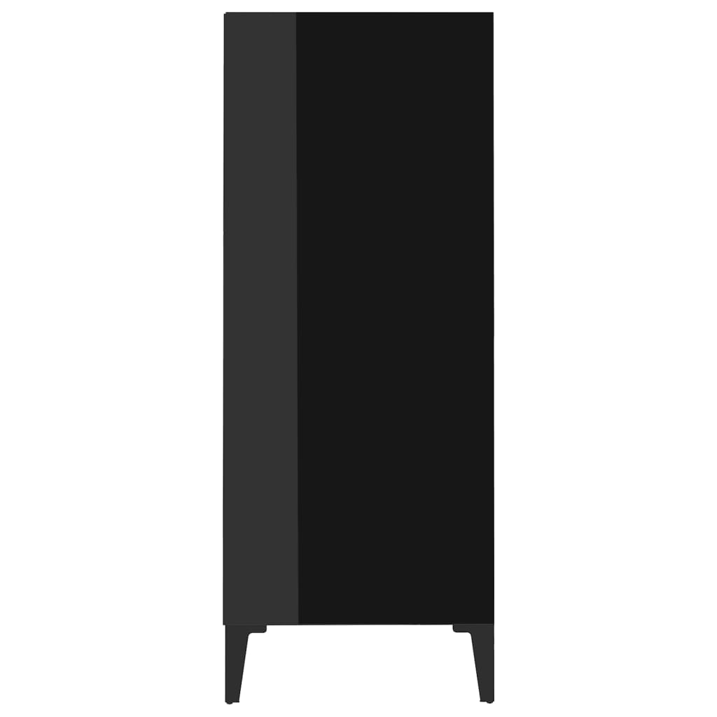 vidaXL Szafka na wysoki połysk, czarna, 57x35x90 cm, płyta wiórowa
