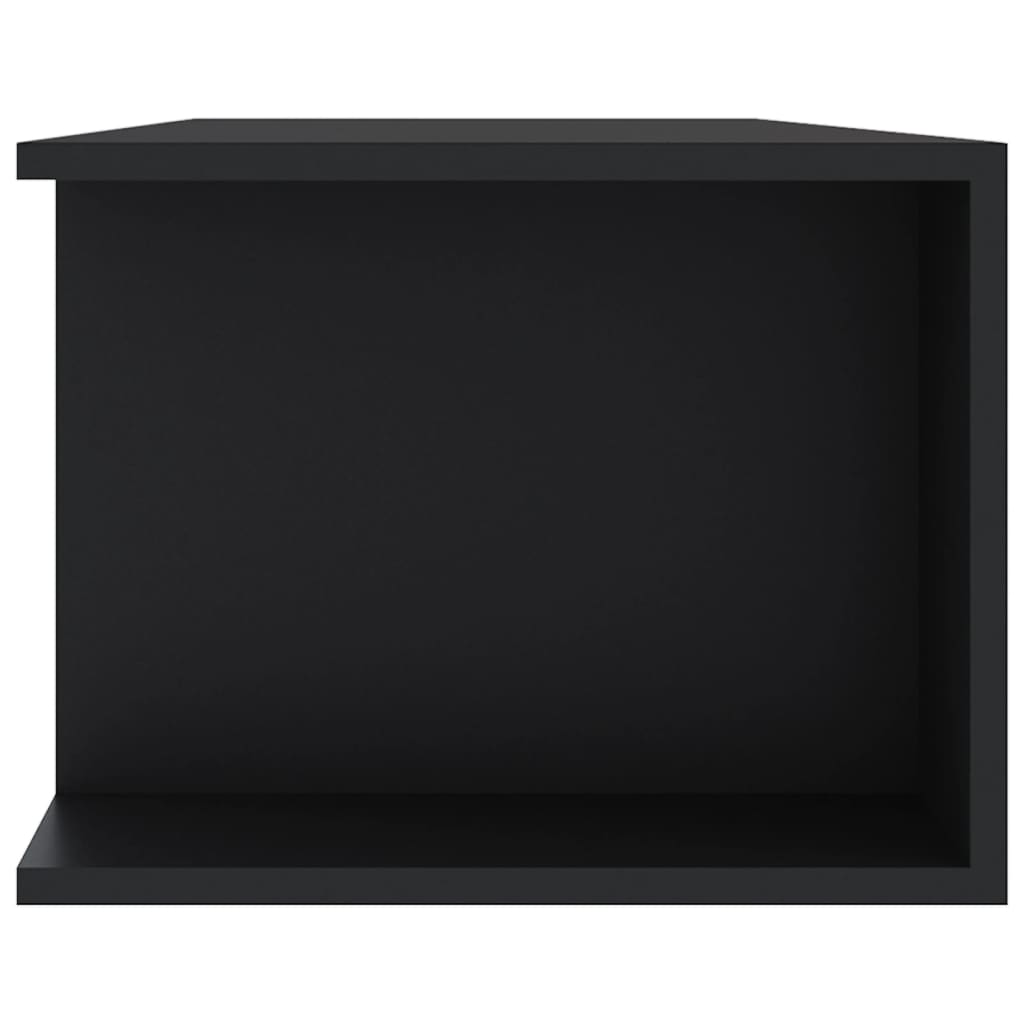 vidaXL Szafka TV z oświetleniem LED, czarna, 135x39x30 cm