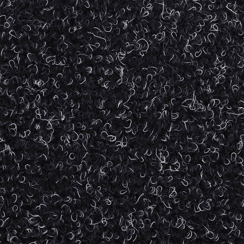 vidaXL Samoprzylepne nakładki na schody, 15 szt., 56x17x3 cm, czarne