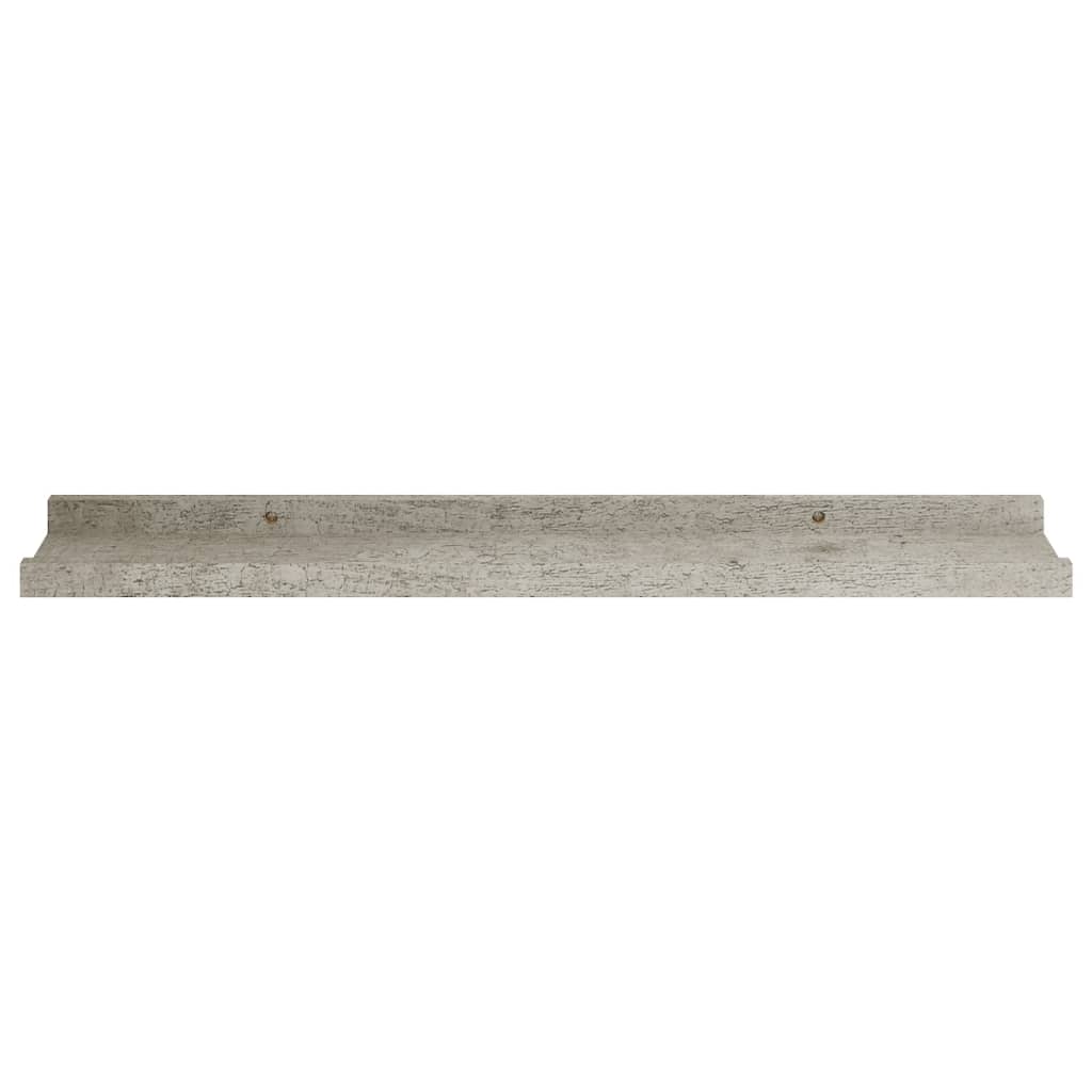 vidaXL Półki ścienne, 4 szt., szarość betonu, 60x9x3 cm