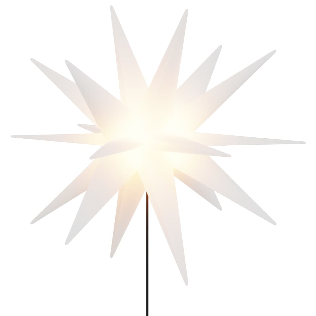 vidaXL Ozdoba świetlna LED na kołku, składana, biała, 57 cm