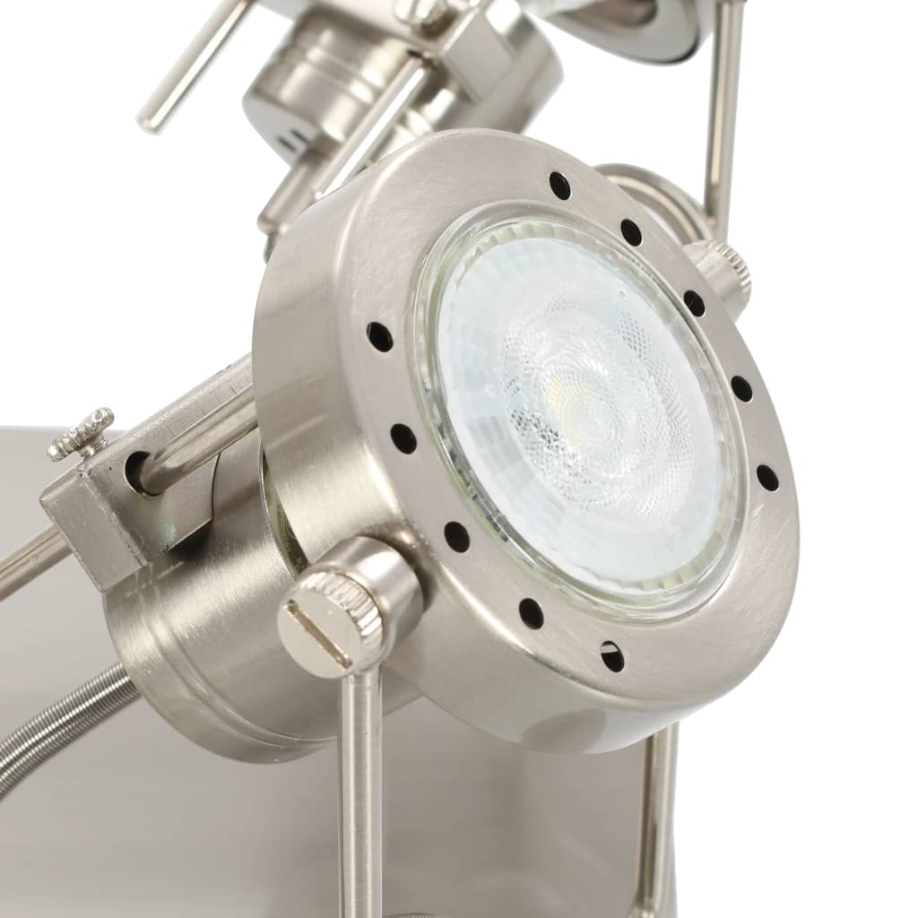 vidaXL Lampa z 4 reflektorami, srebrna, GU10