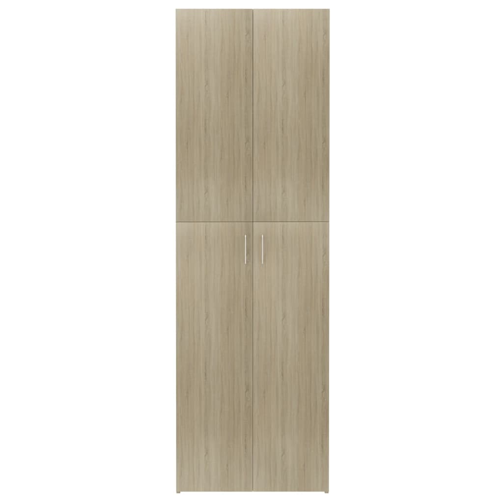 vidaXL Szafa biurowa, dąb sonoma 60x32x190 cm, materiał drewnopochodny