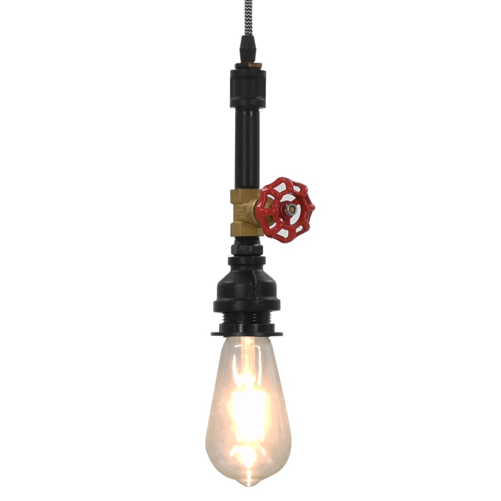 vidaXL Lampa wisząca w formie kranu, czarna, E27