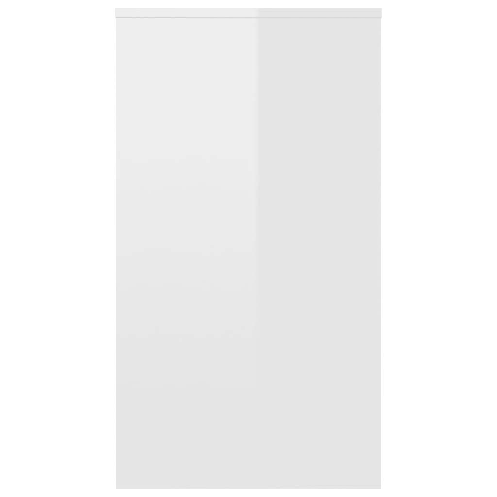 vidaXL Biurko, białe z połyskiem, 90x40x72 cm, materiał drewnopochodny