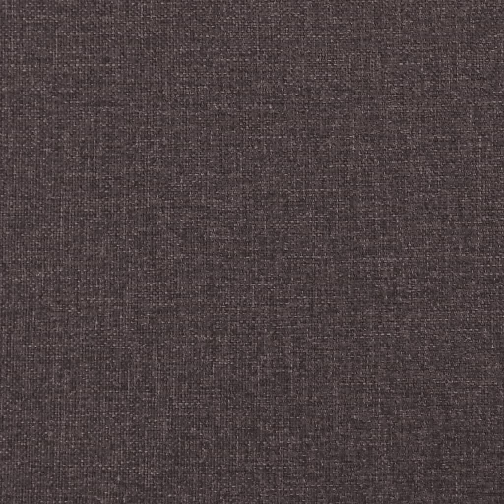 vidaXL Rama łóżka z zagłówkiem, ciemnobrązowa 200x200 cm obita tkaniną