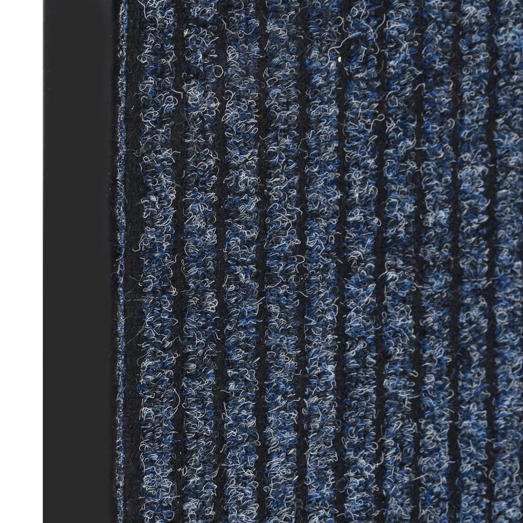 vidaXL Wycieraczka, prążkowana, niebieska, 40x60 cm