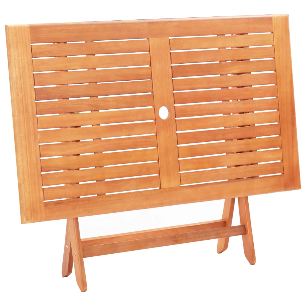 vidaXL Składany stół ogrodowy, 120x70x75 cm, lite drewno eukaliptusa