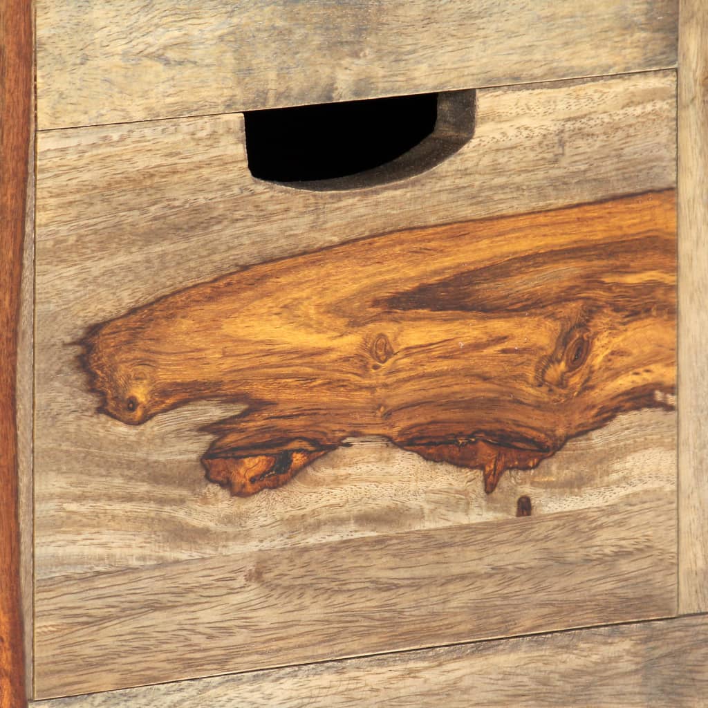 vidaXL Szafka, szara, 100x30x50 cm, z litego drewna sheesham
