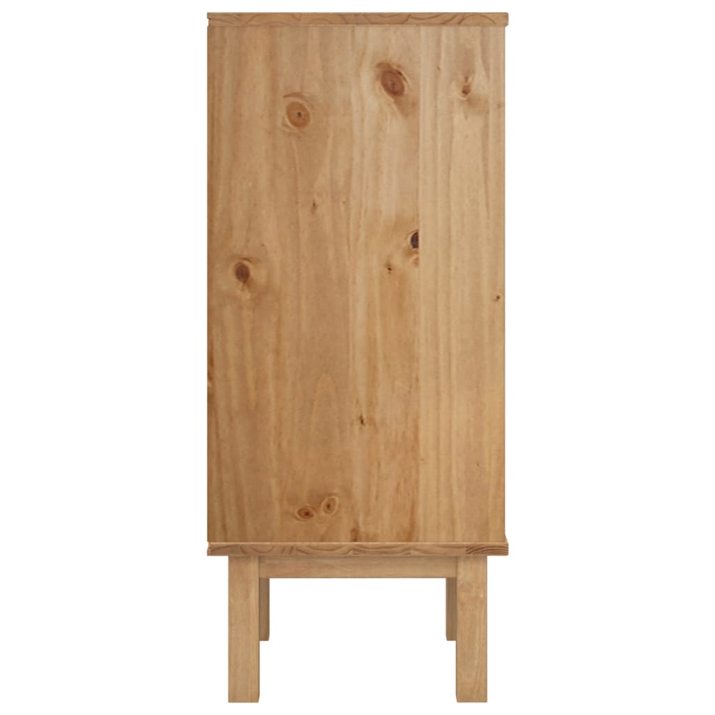 vidaXL Komoda OTTA, brązowo-szara, 76,5x39,5x90 cm, drewno sosnowe