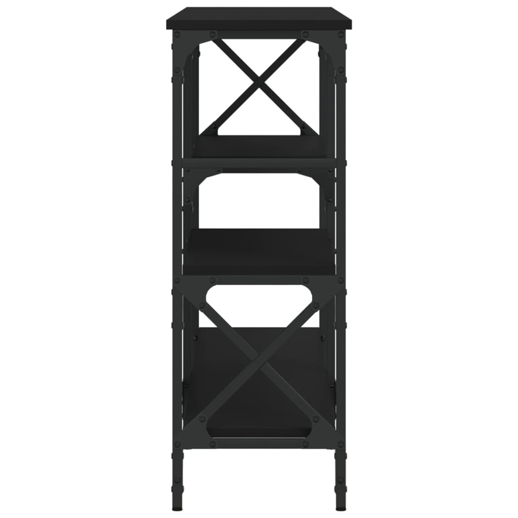 vidaXL Stolik konsolowy, czarny, 150x29x76,5 cm