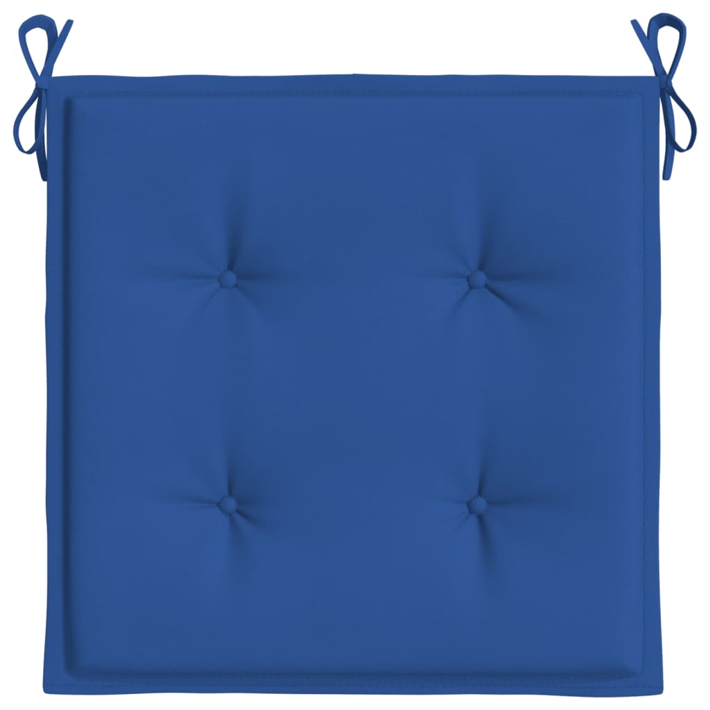 vidaXL Poduszki na krzesła ogrodowe, 4 szt., niebieskie, 50x50x3 cm
