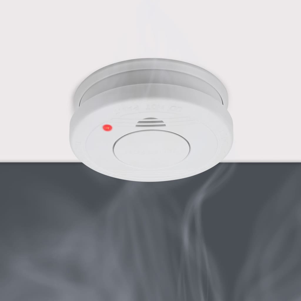 Smartwares Zestaw 2 czujników dymu z alarmem, 10x10x3,5 cm, biały