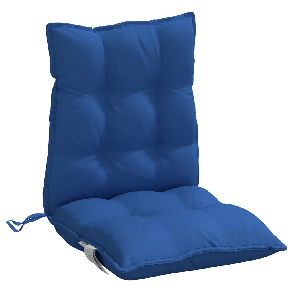 vidaXL Poduszki na krzesła z niskim oparciem, 4 szt., błękit królewski