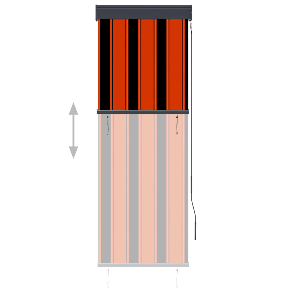 vidaXL Roleta zewnętrzna, 60x250 cm, pomarańczowo-brązowa