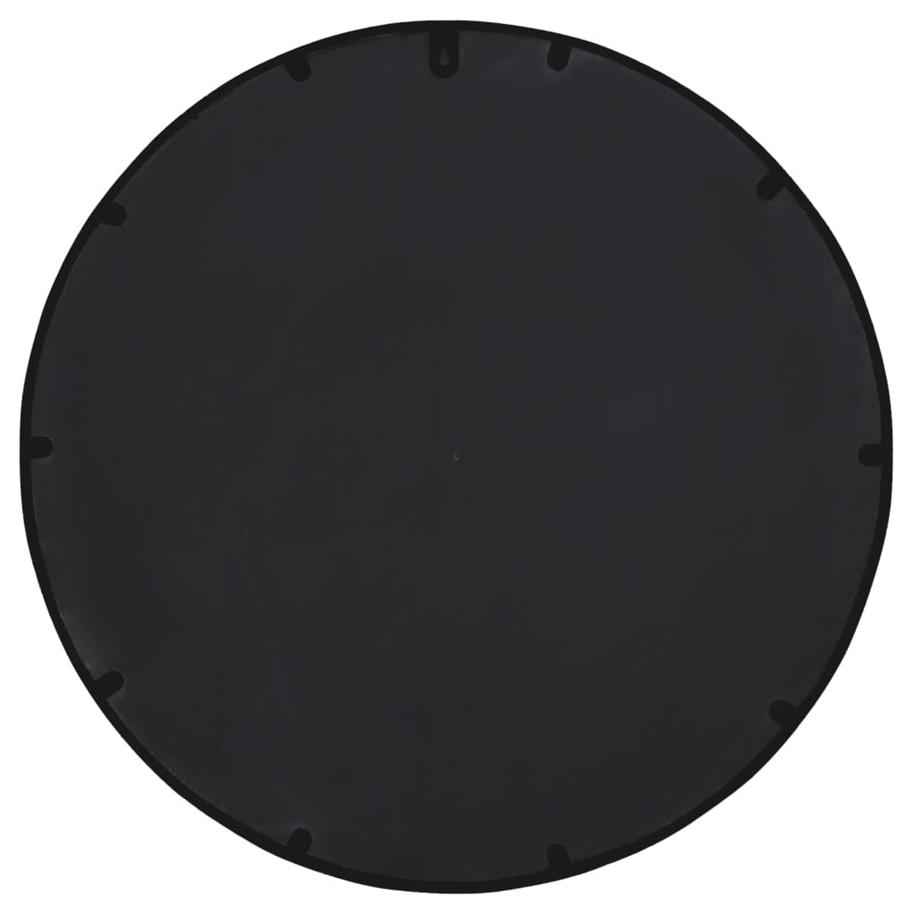 vidaXL Lustro ogrodowe, czarne, 40x4 cm, okrągła żelazna rama