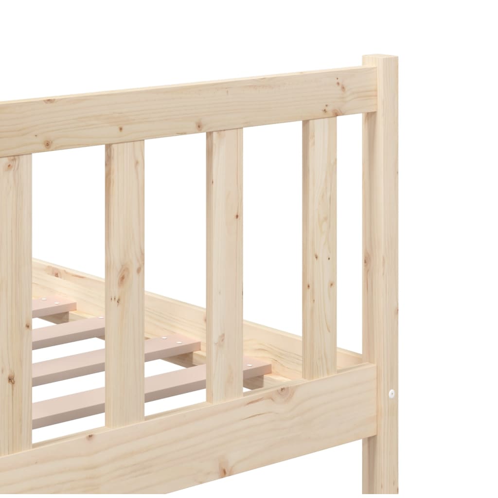 vidaXL Rama łóżka, 150x200 cm, lite drewno