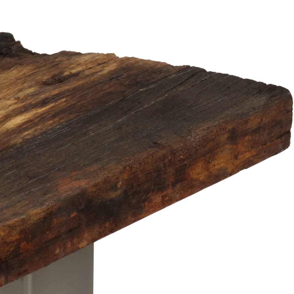 vidaXL Stolik konsola, drewno z odzysku i stal, 120 x 35 x 76 cm