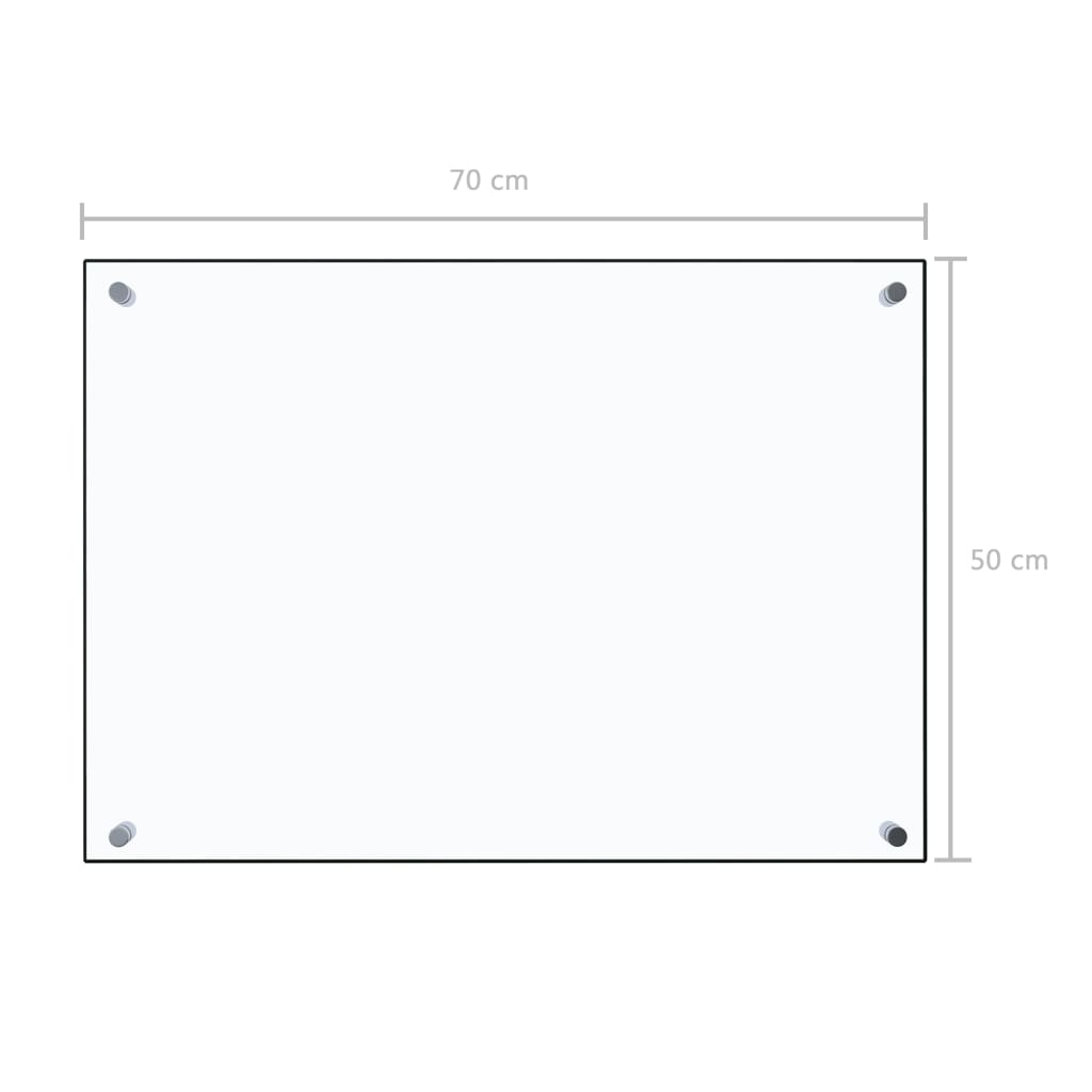vidaXL Panel ochronny do kuchni, przezroczysty, 70x50 cm, szkło