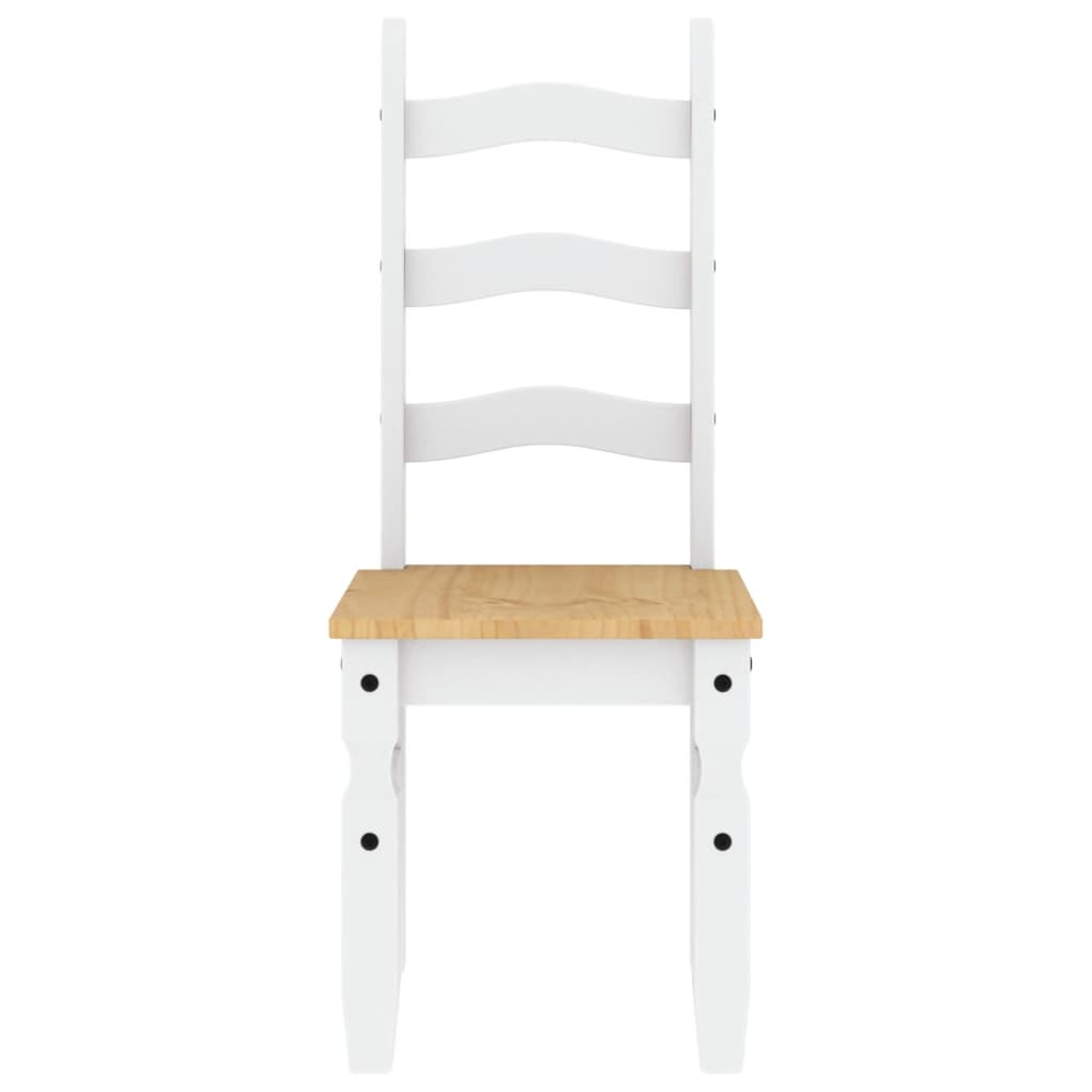 vidaXL Krzesła stołowe Corona, 2 szt., białe, 42x47x107 cm, sosnowe