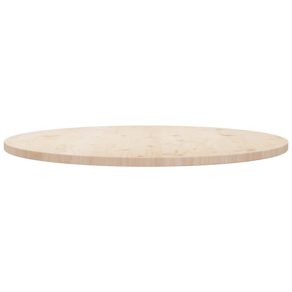 vidaXL Blat stołu, Ø90x2,5 cm, lite drewno sosnowe