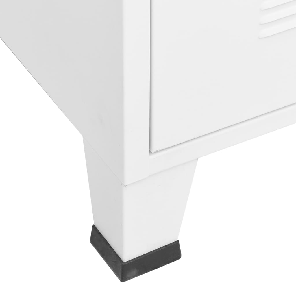 vidaXL Industrialna komoda, biała, 78x40x93 cm, metalowa