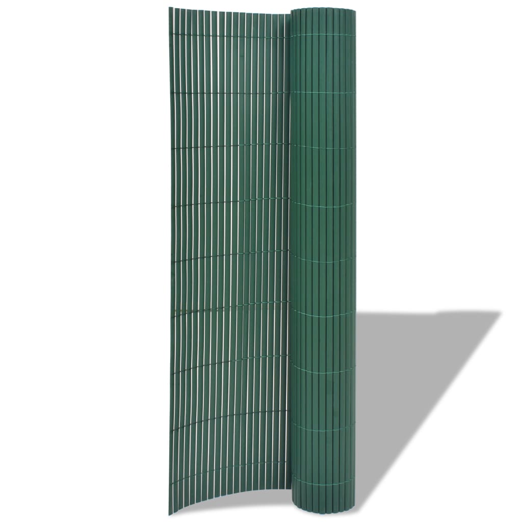 vidaXL Dwustronne ogrodzenie ogrodowe, PVC, 90x500 cm, zielone
