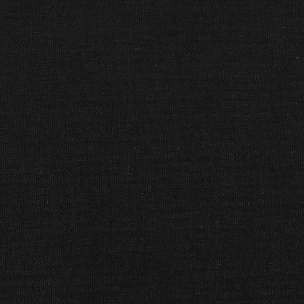 vidaXL Zagłówek uszak, czarny, 147x16x118/128 cm, tkanina