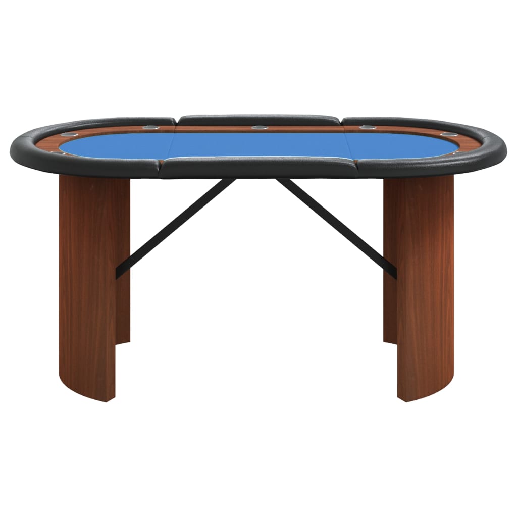 vidaXL Stół pokerowy dla 10 osób, niebieski, 160x80x75 cm
