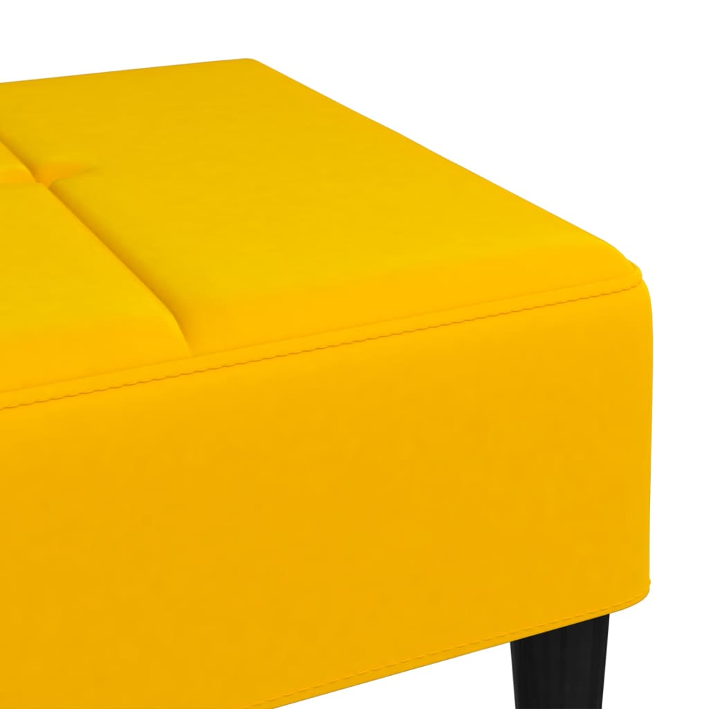 vidaXL Podnóżek, żółty, 78x56x32 cm, aksamitny
