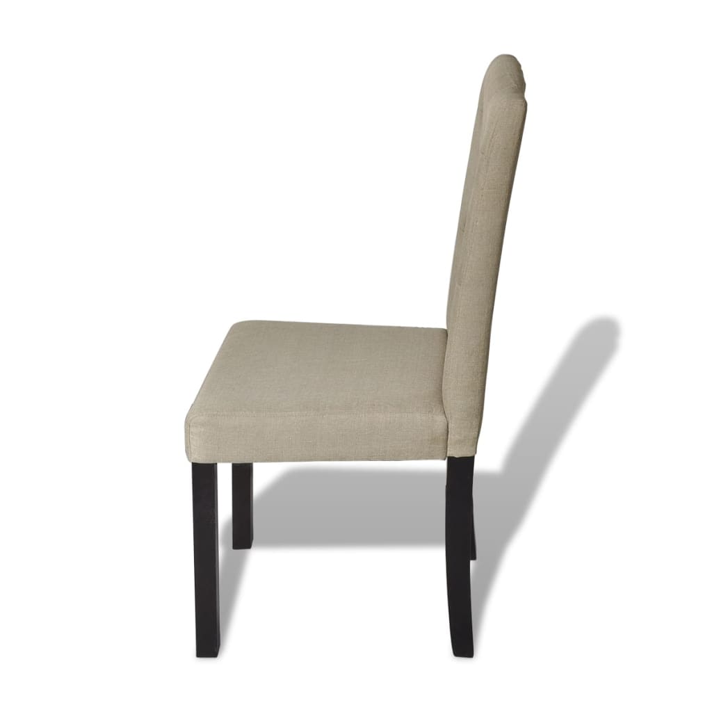 vidaXL Krzesła stołowe, 4 szt., camel, tkanina