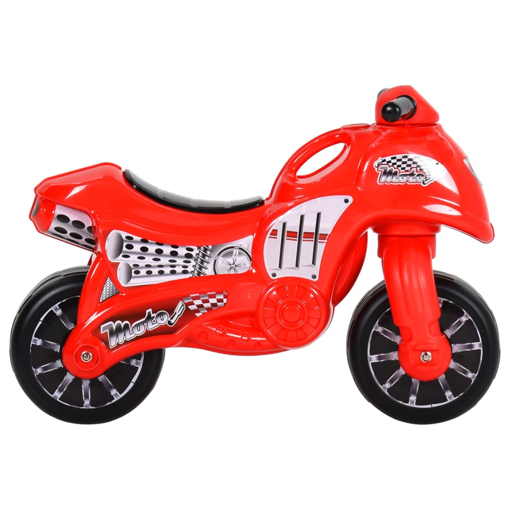 vidaXL Rowerek biegowy, motor, czerwony