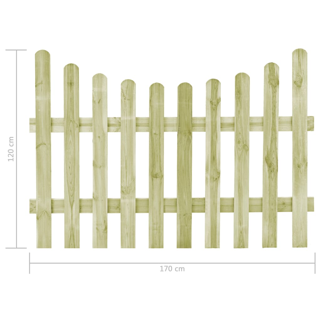 vidaXL Furtka ogrodowa, impregnowane drewno sosnowe, 170 x 120 cm