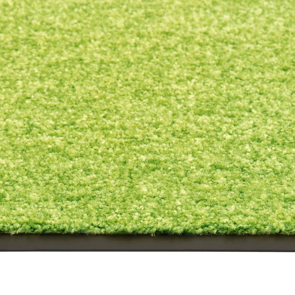 vidaXL Wycieraczka z możliwością prania, zielona, 60 x 90 cm