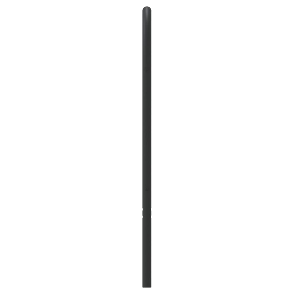 vidaXL Metalowe wezgłowie, czarne, 135 cm