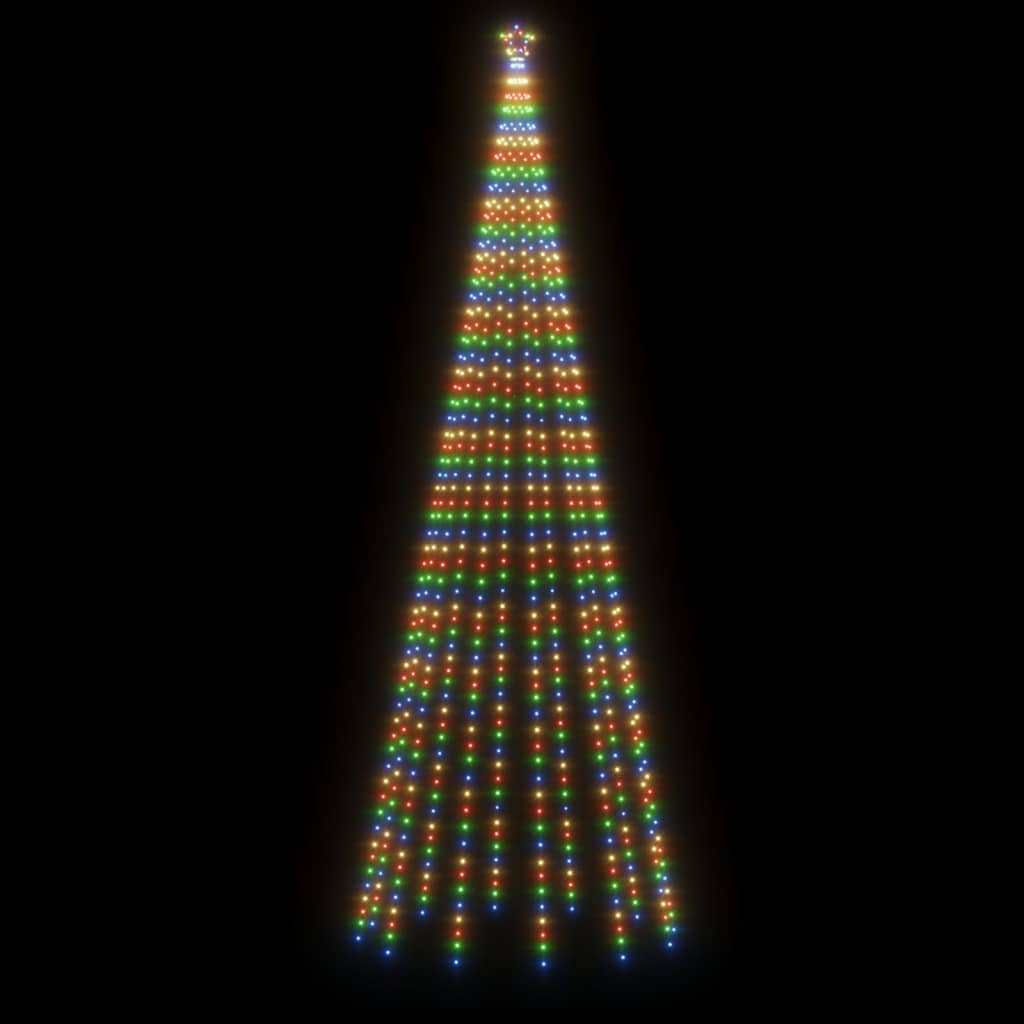 vidaXL Choinka z kołkiem gruntowym, 732 kolorowe LED, 500 cm