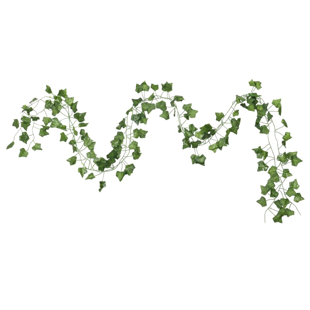 vidaXL Girlandy, sztuczny bluszcz, 24 szt., zielone, 200 cm