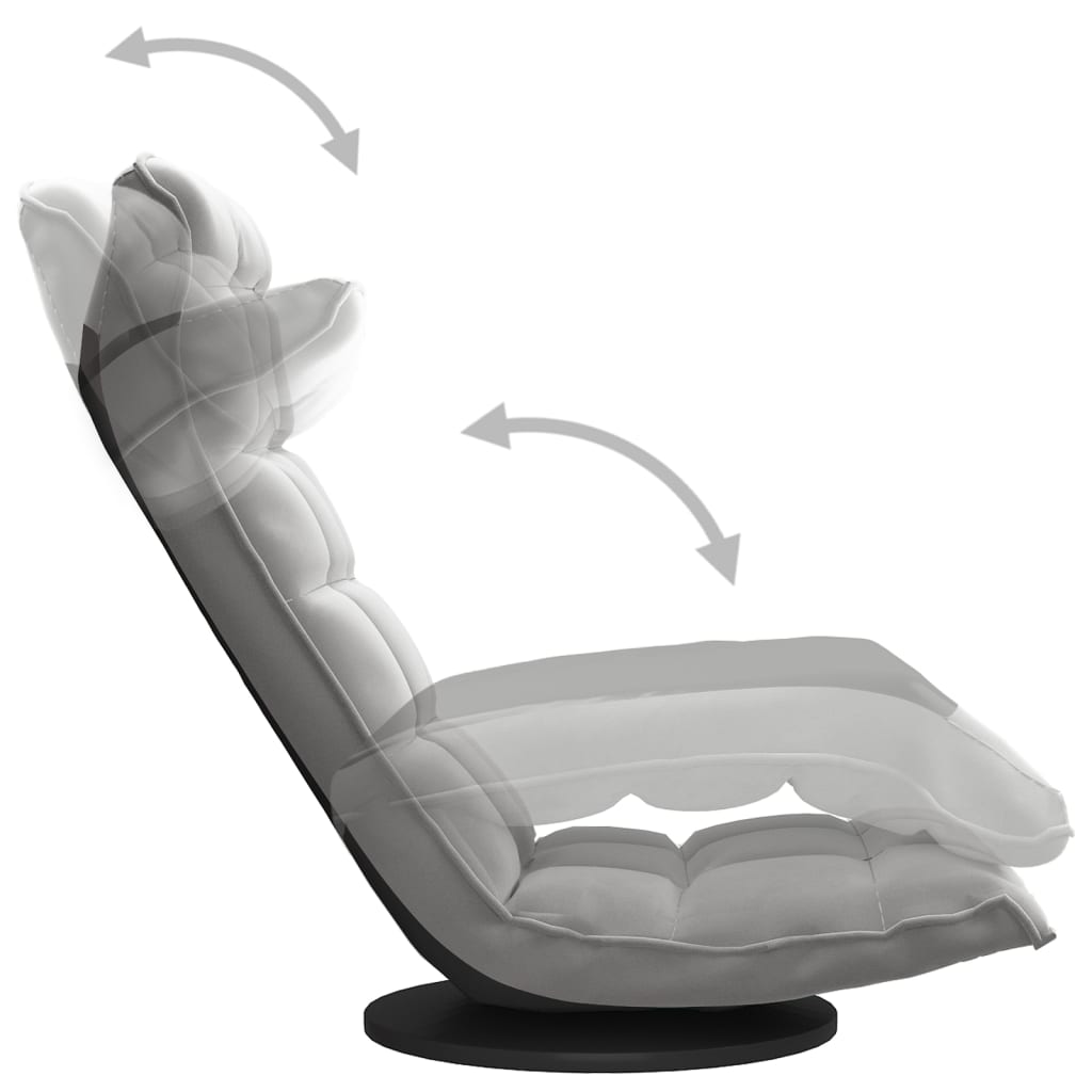vidaXL Obrotowe krzesło podłogowe, jasnoszare, obite aksamitem