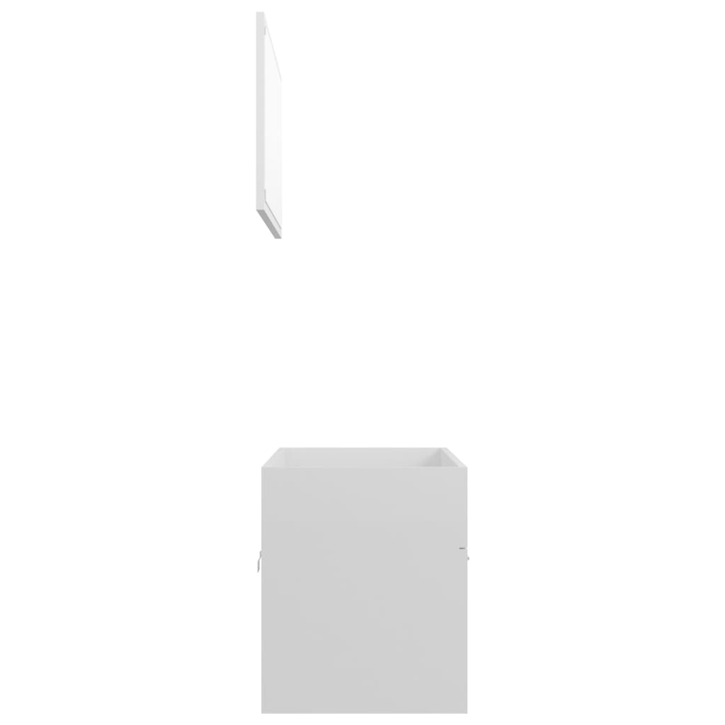 vidaXL 2-częściowy zestaw mebli łazienkowych, wysoki połysk, biały