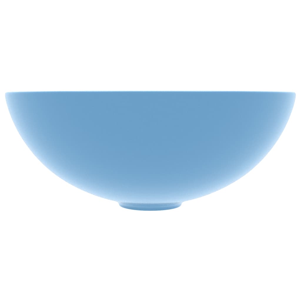 vidaXL Umywalka łazienkowa, ceramiczna, jasnoniebieska, okrągła